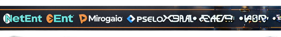 Logo-Reihe der Slot-Anbieter NetEnt, Pragmatic Play, Microgaming und Play'n GO bei Betsson